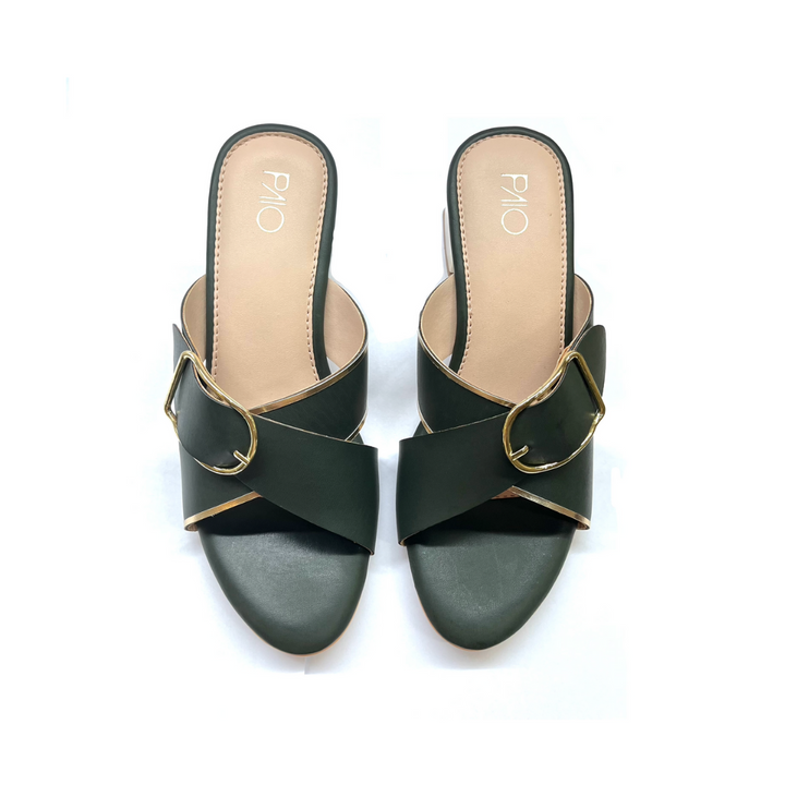 Olive Cross Heels