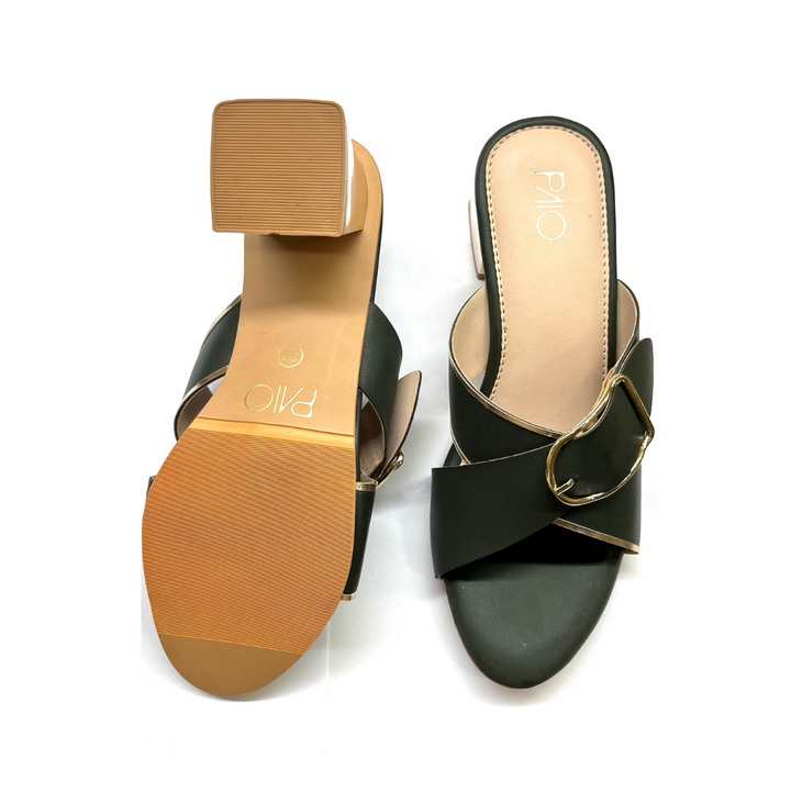 Olive Cross Heels