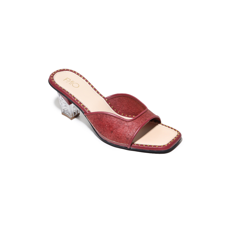 Meranti Maroon Block Heels