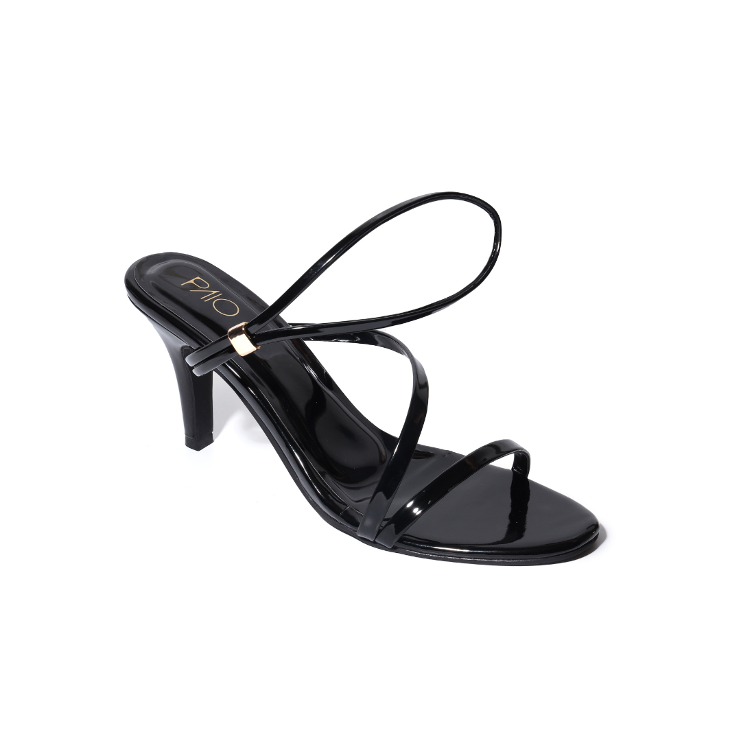 Khloe Black Patent Stilletoes