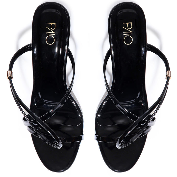 Khloe Black Patent Stilletoes