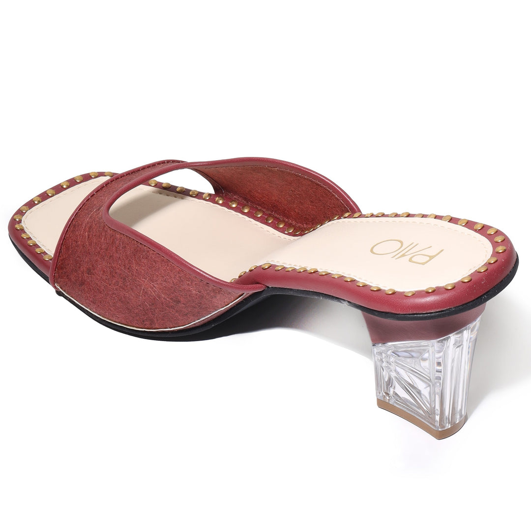 Meranti Maroon Block Heels
