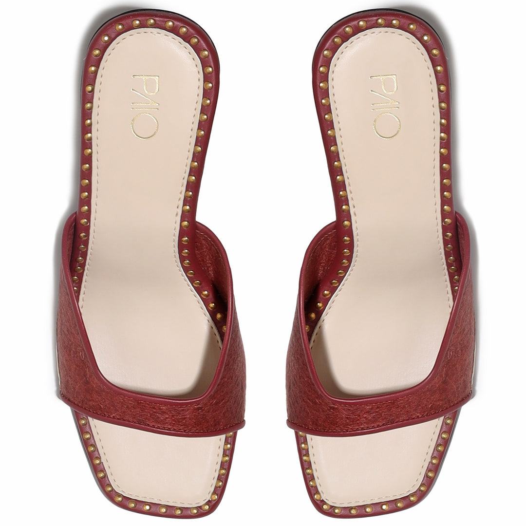 Meranti Maroon Block Heels
