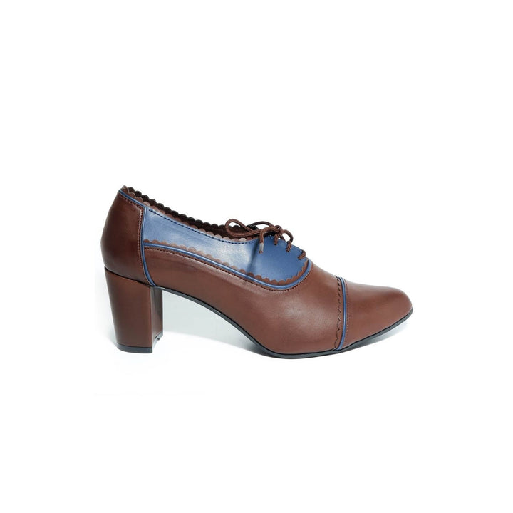 Jasper Blue and Brown Ankle Boots